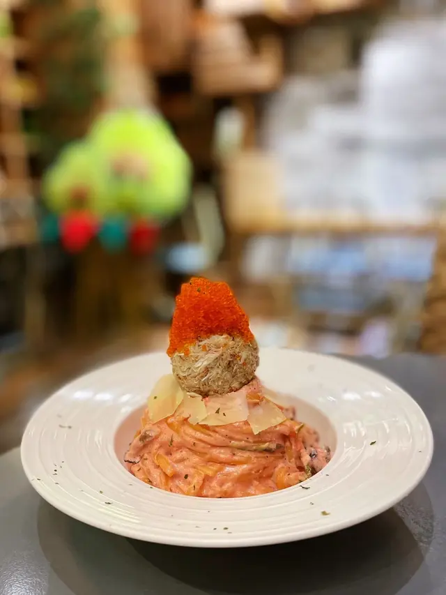 明太子蟹肉意粉