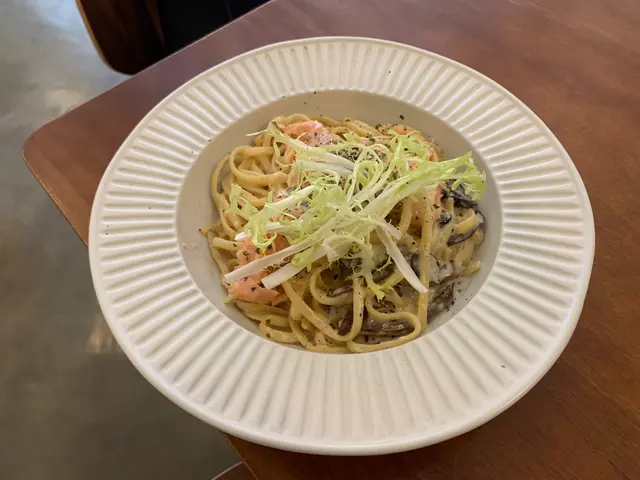 煙三文魚雜菌扁意粉