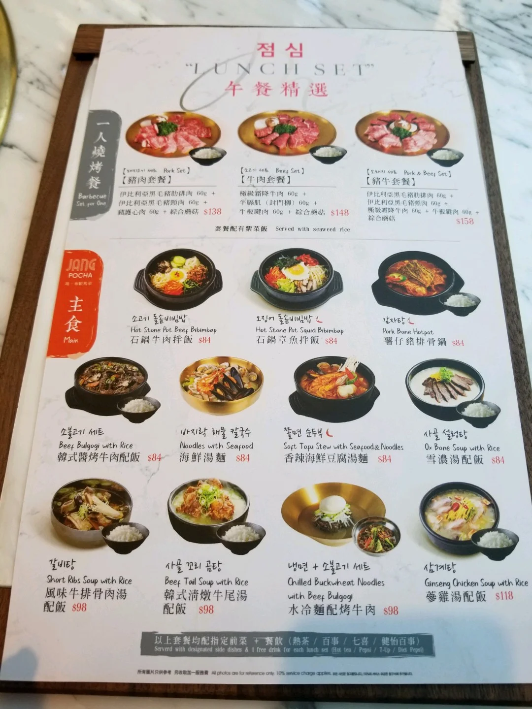 Lunch menu - 香港尖沙咀的The JANG - Pocha & Korean Cuisine | OpenRice 香港開飯喇