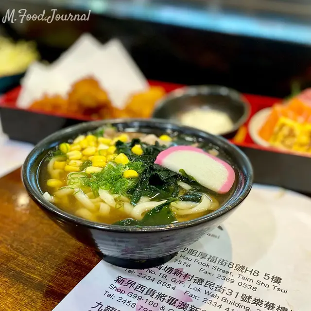 便當三段(炸雞 刺身 牛肉烏冬)