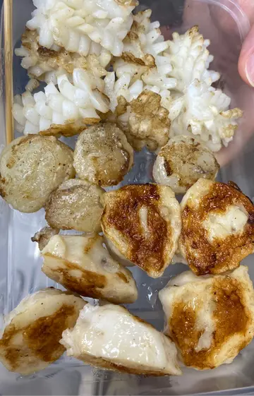 燒魷魚、帶子、花枝丸