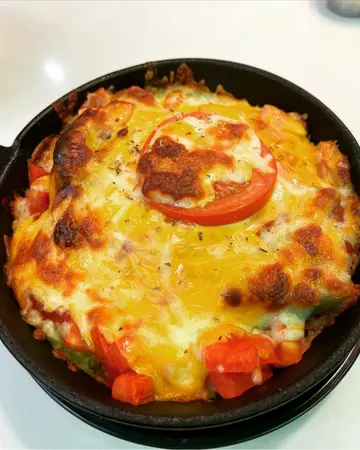 焗鮮蕃茄豬扒飯
