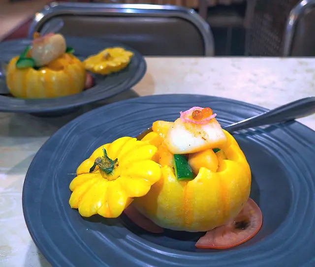 溫室南瓜炒北海道帶子