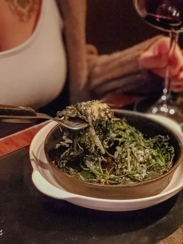 OVEN BAKED PARMIGIANO REGGIANO · BABY SPINACH