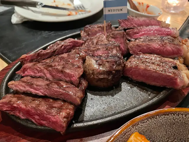 (Left to Right) Skirt Steak, Fillet Steak, Sirloin Steak