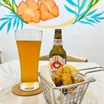 唐揚雞，常陸野貓頭鷹啤酒−日本橘子IPA