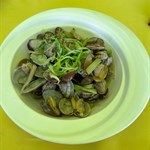 油鹽水浸蜆、蝦乾浸時蔬、天虹炒飯