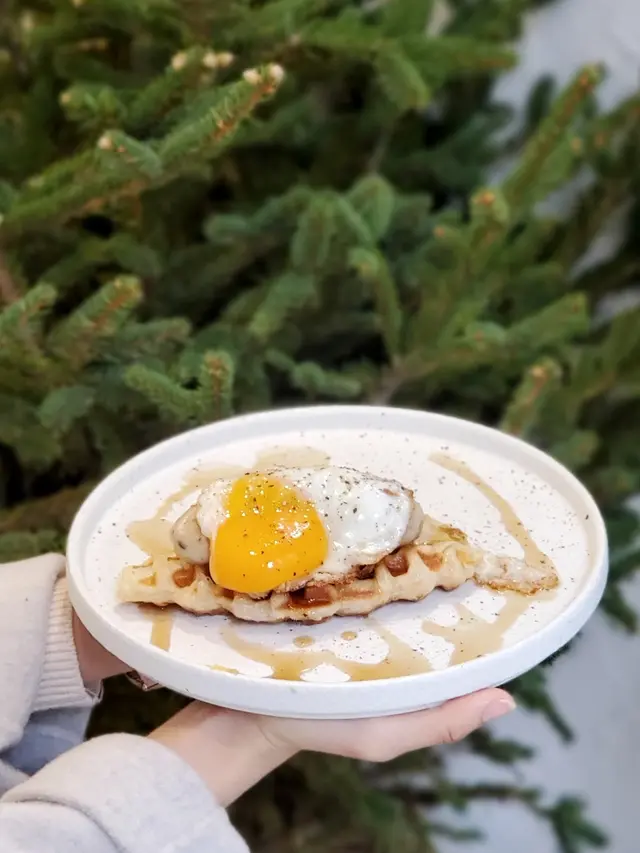 日本太陽蛋仙巴窩夫·楓糖醬