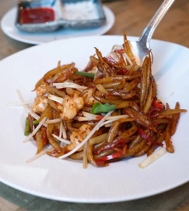 沙茶鮮蝦炒銀針粉