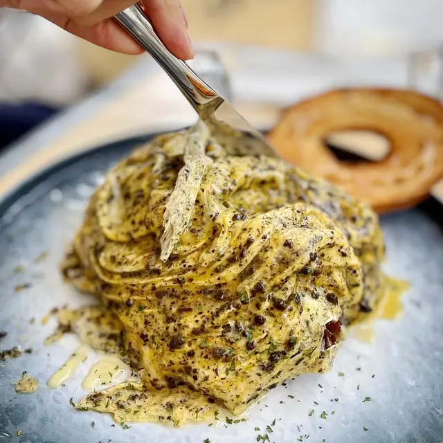 Black Truffle Scrambled Egg Bagel