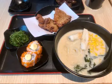 和風炸雞扒手打烏冬定食 