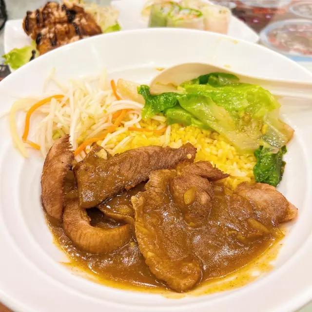 法式咖喱豬頸肉油香飯