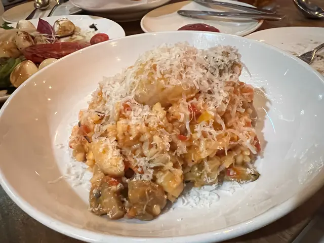 蕃茄醬大蝦,帶子意大利飯