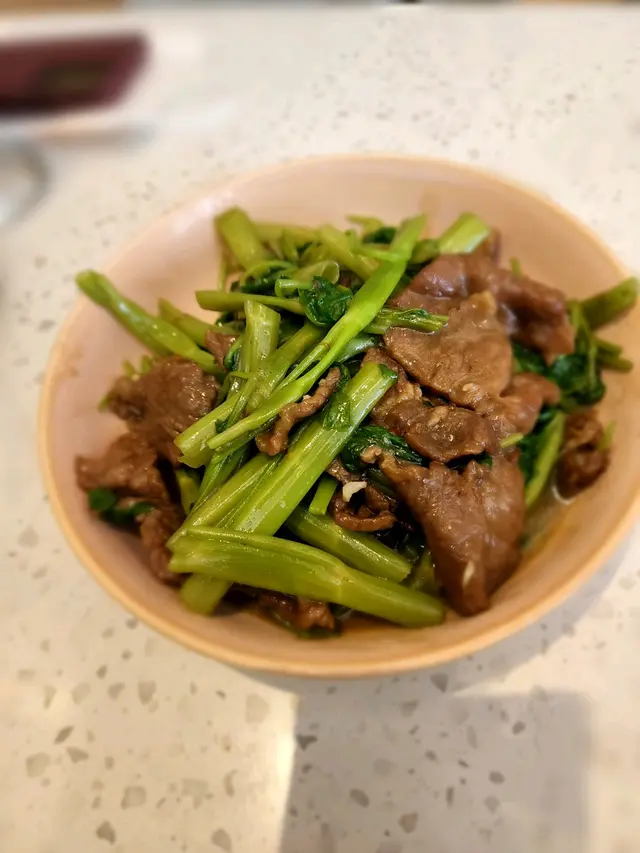 馬拉盞通菜炒牛肉