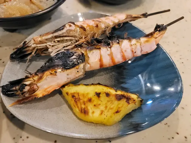 蝦串燒、燒菠蘿