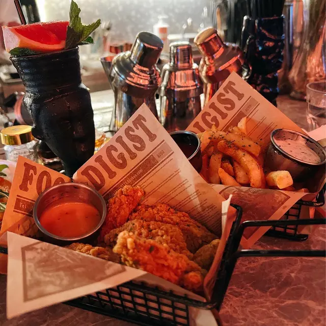 French fries with truffle mayo($68)Chicken wings with teriyaki mayo($72)