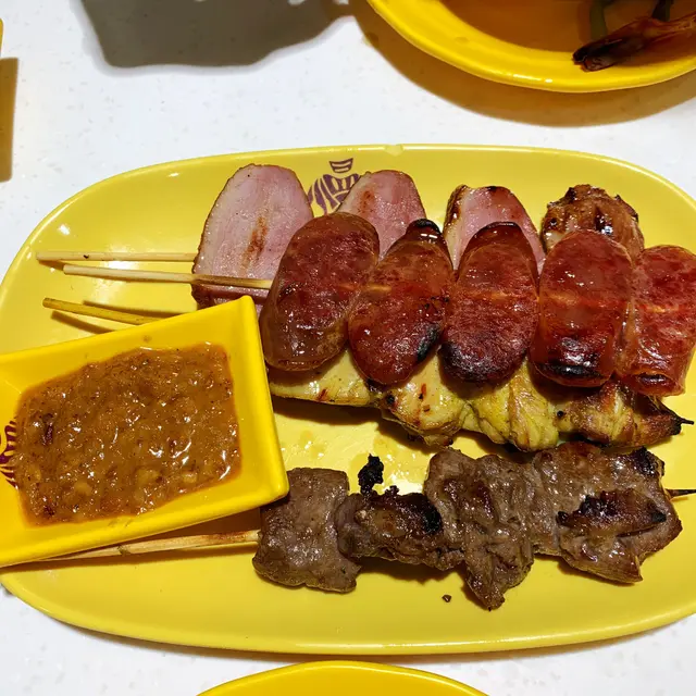 沙嗲串燒 [🐮牛 ($17) + 🐔雞 ($17) + 🥩鴨胸 ($20) + 泰式臘腸 ($20)]