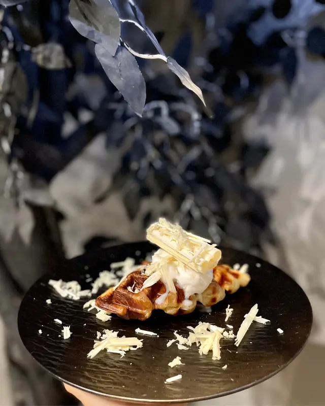 Croffle w/ Homemade Sea Salt Gelato