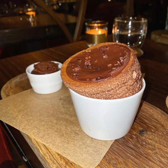 dark  chocolate  soufflé