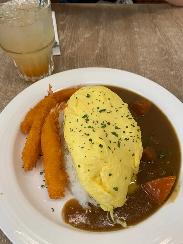 吉列炸蝦蛋包飯