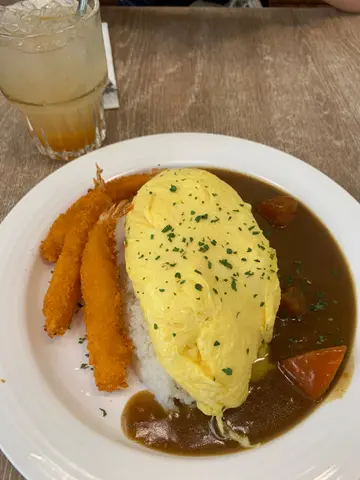 吉列炸虾蛋包饭