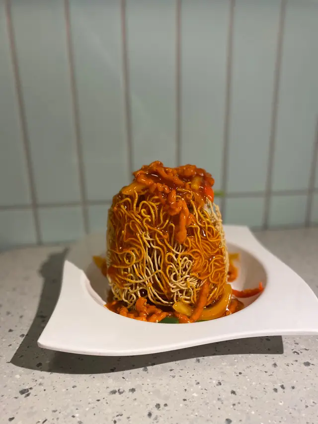 火山糖醋肉絲麵