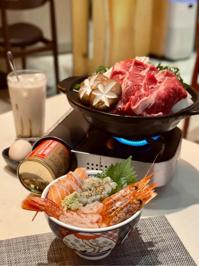 三文魚腩赤海老芥辣章魚飯