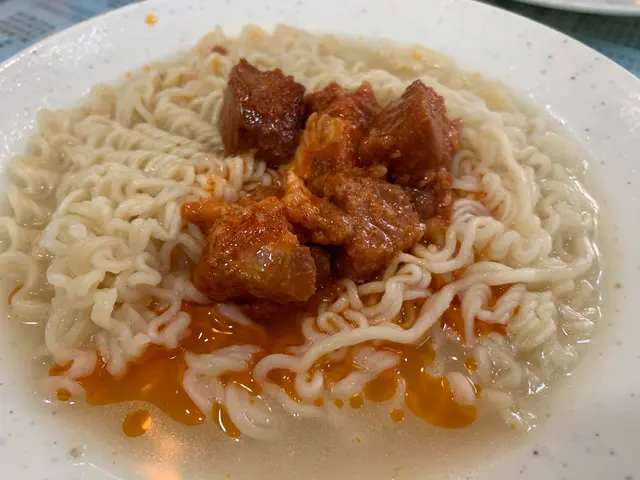 丁麵火速現身!肉丁份量尚可,實在不敢要求太過