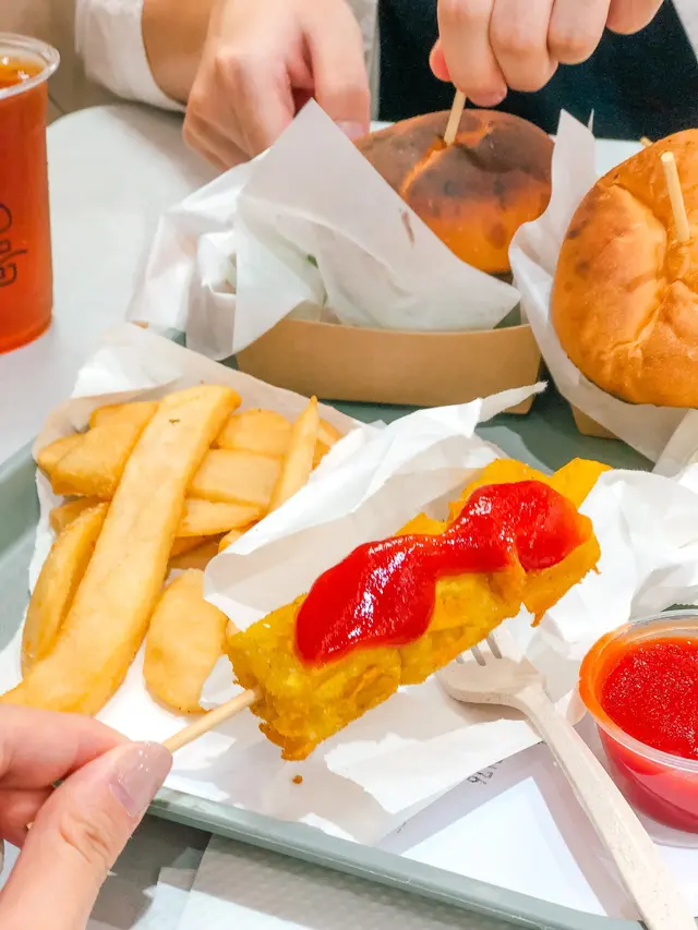 炸燒賣 及 薯條