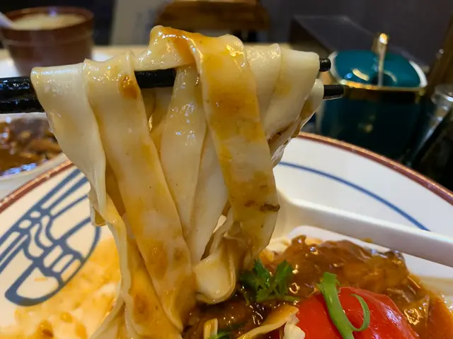 Biang Biang 麵沾上香濃的鮮茄汁,美味