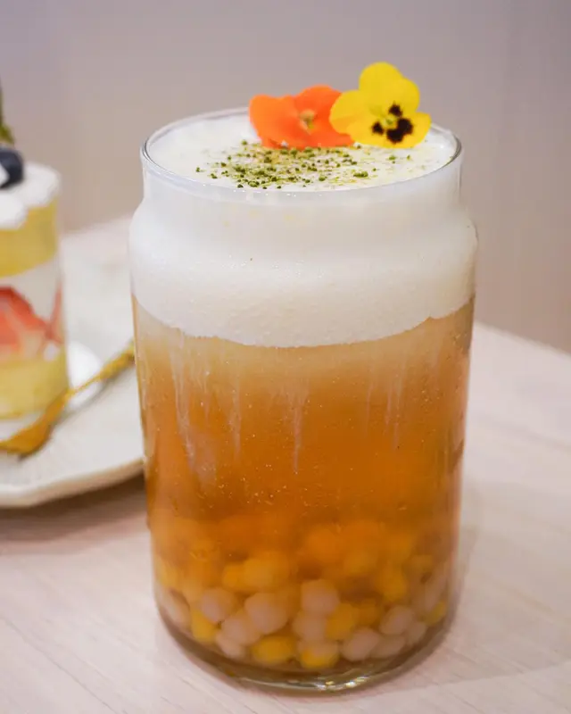 芋圓芝士奶蓋綠茶