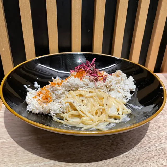 意大利奶油芝士醬蟹肉扁意粉