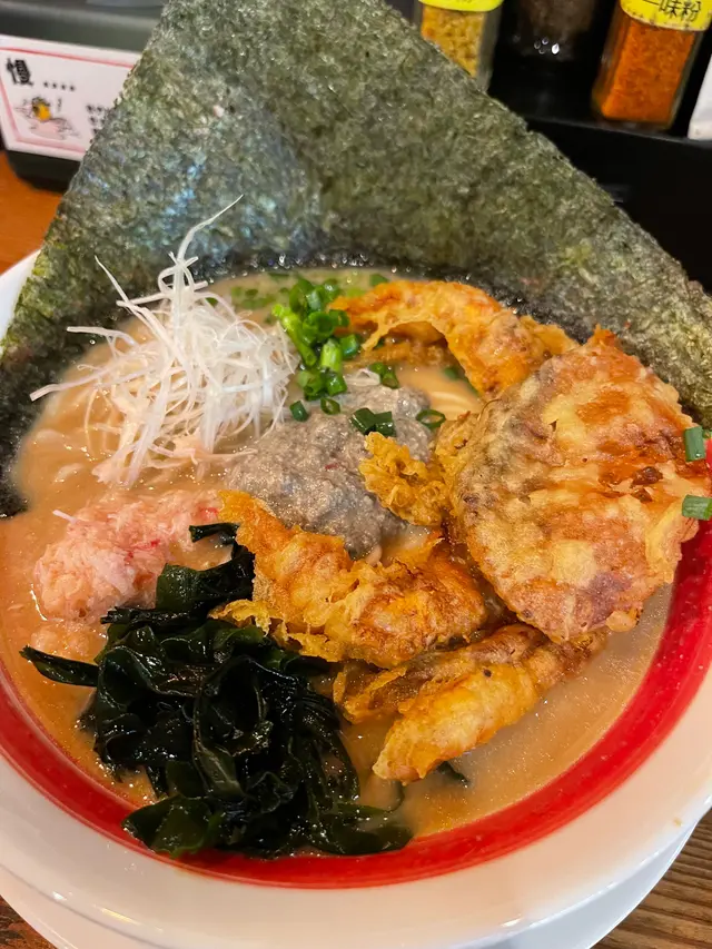 松葉蟹肉蟹膏軟殼蟹拉麵