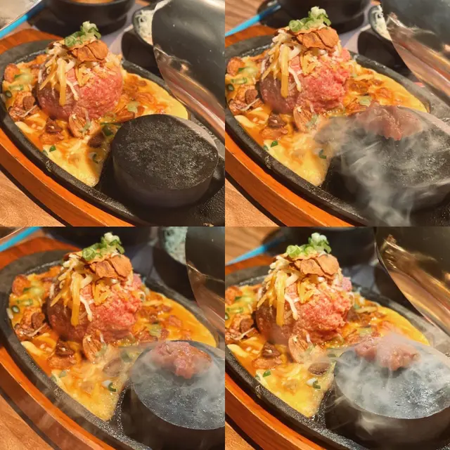 芝士蛋蒜和牛漢堡扒