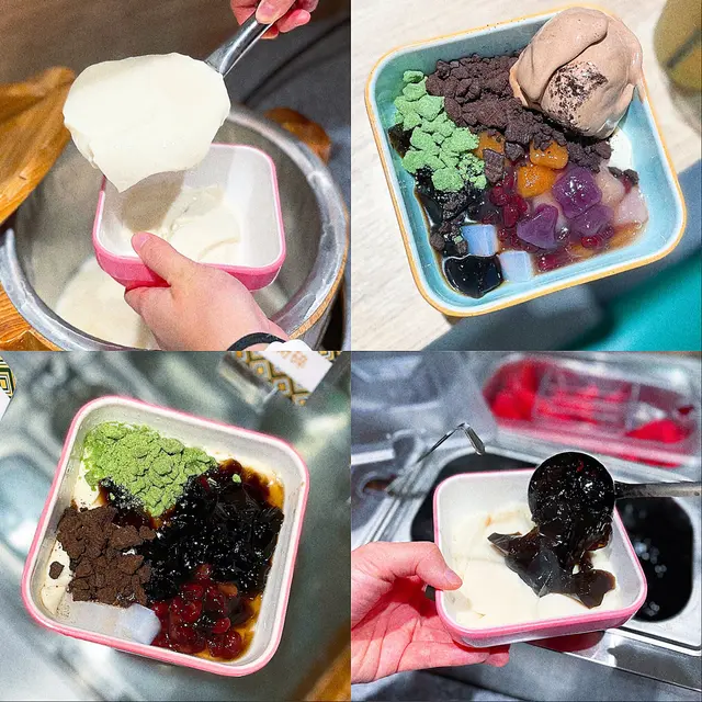 豆腐花加仙草仲有唔同嘅topping,按自己喜好配搭自己專屬嘅甜品😎最後加返雪糕,食完夠晒滿足!