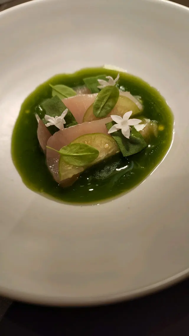 獅魚配 蕃茄 墨西哥胡椒醬汁