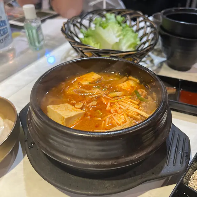  海鮮牛胸肉大醬湯