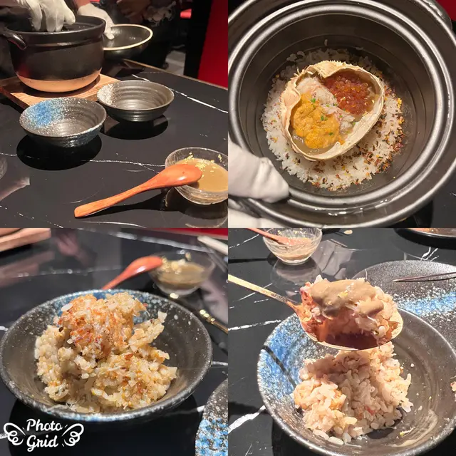 蟹肉海膽三文魚籽蟹膏釜飯