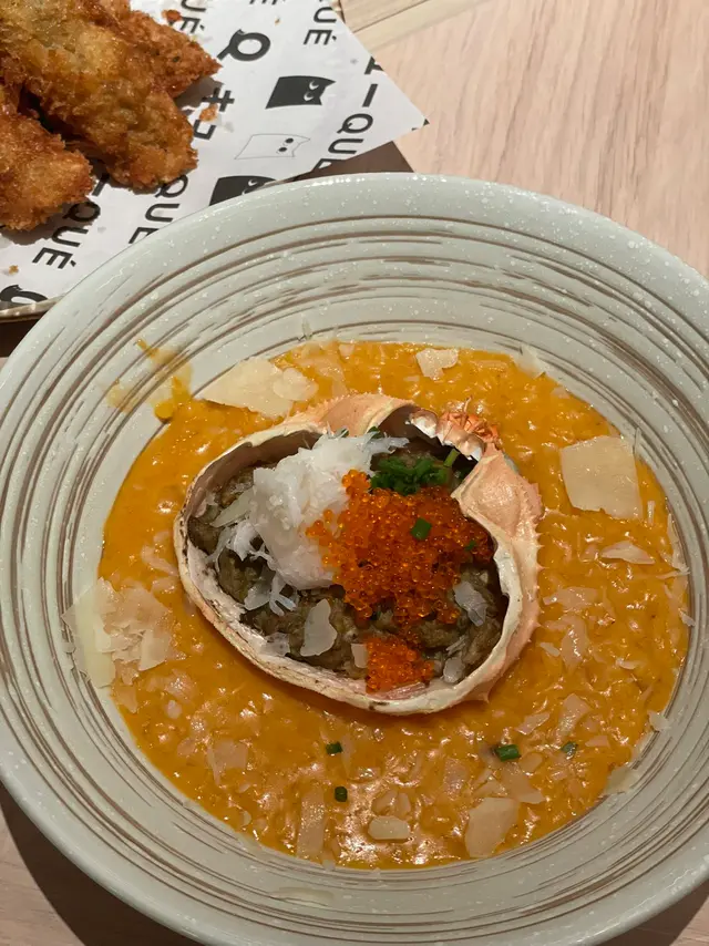 日本蟹肉甲羅燒飯配蟹籽