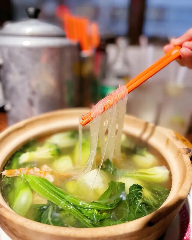 高湯蝦乾粉絲雜菜煲