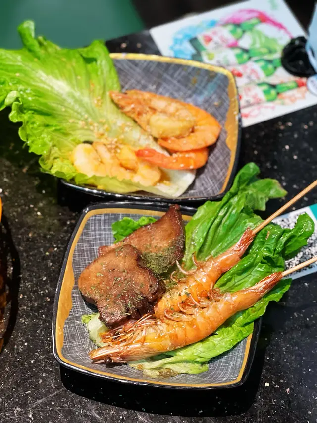 咸蛋黃金蝦,燒牛舌&海蝦