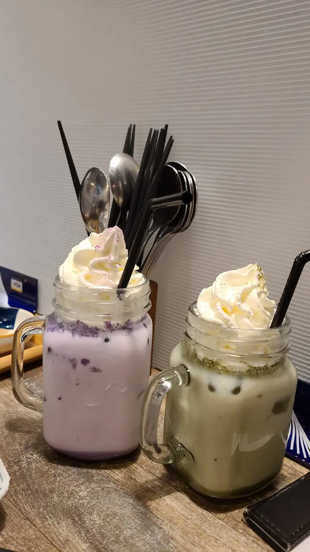 紫薯Latte,綠茶Latte