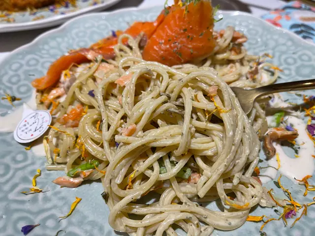 香草忌廉煙三文魚意粉