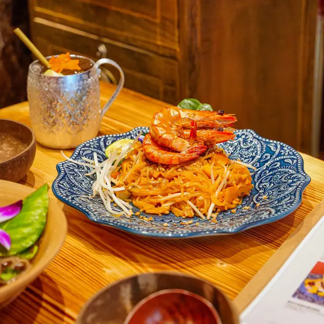 泰式蝦油大蝦炒金邊粉