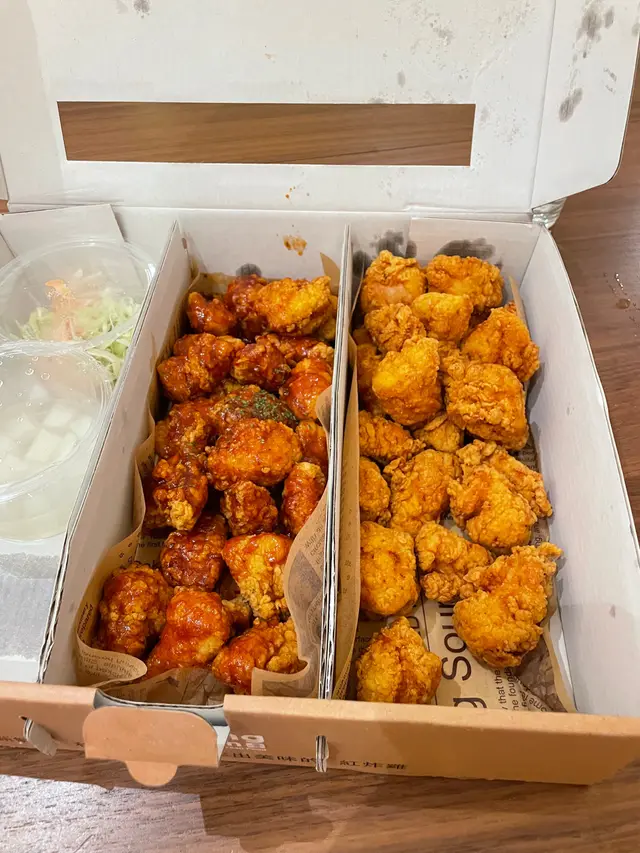 半原味半甜辣無骨炸雞