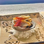 北寄貝超爽口彈牙，配上日本海苔清湯，啖啖肉都肥美鮮甜，最後連殼的清湯都可以一併飲埋。
