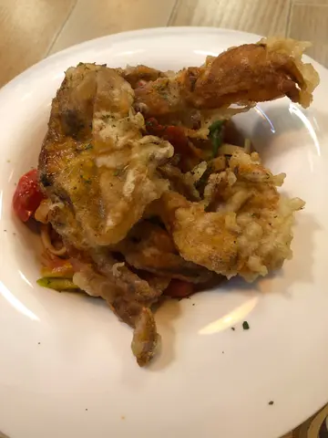 软壳蟹茄汁扁意粉