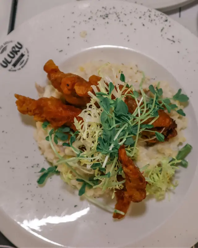 酥炸軟殼蟹忌廉意大利飯