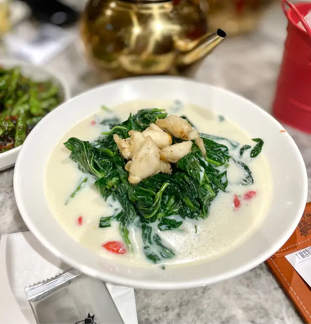 豆漿蟹肉蕃薯葉苗