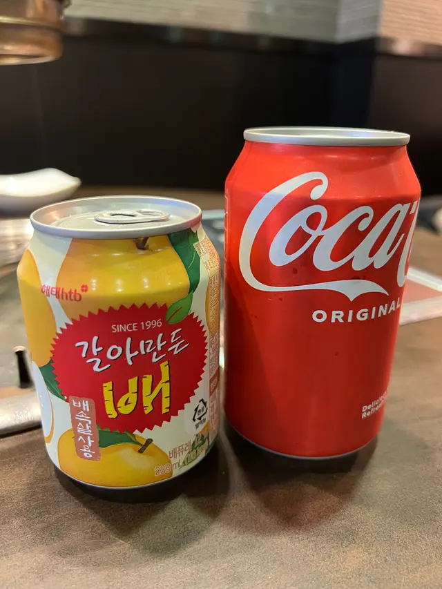 飲品除了汽水，還有韓國果汁